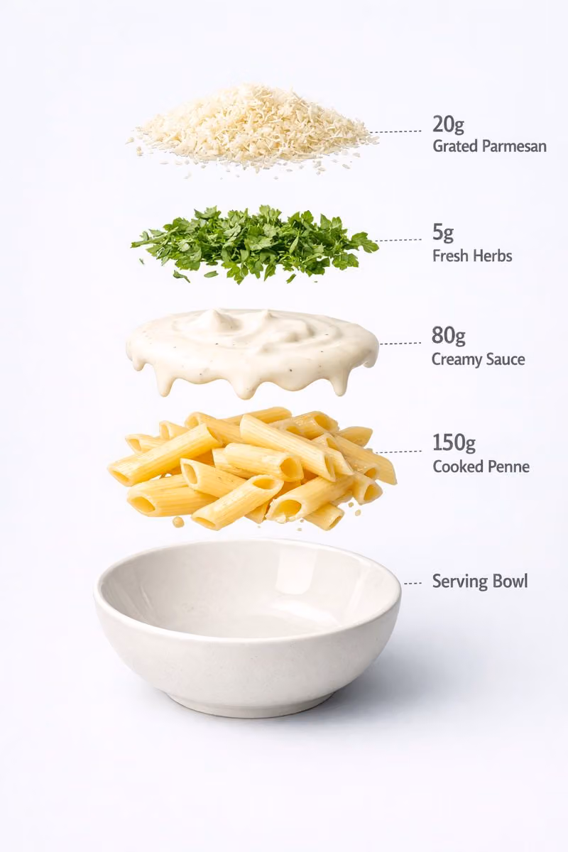 Ultra-realistic food photography of a prepared creamy white