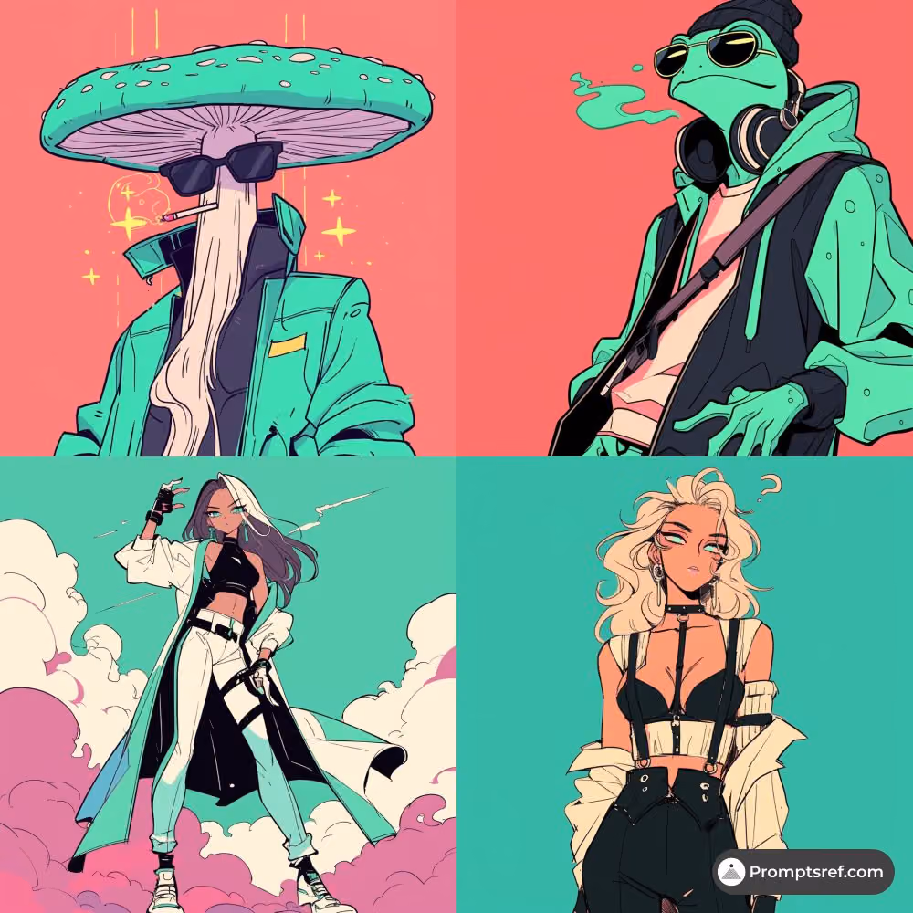 neo-retro pop art, urban street culture, and Japanese anime