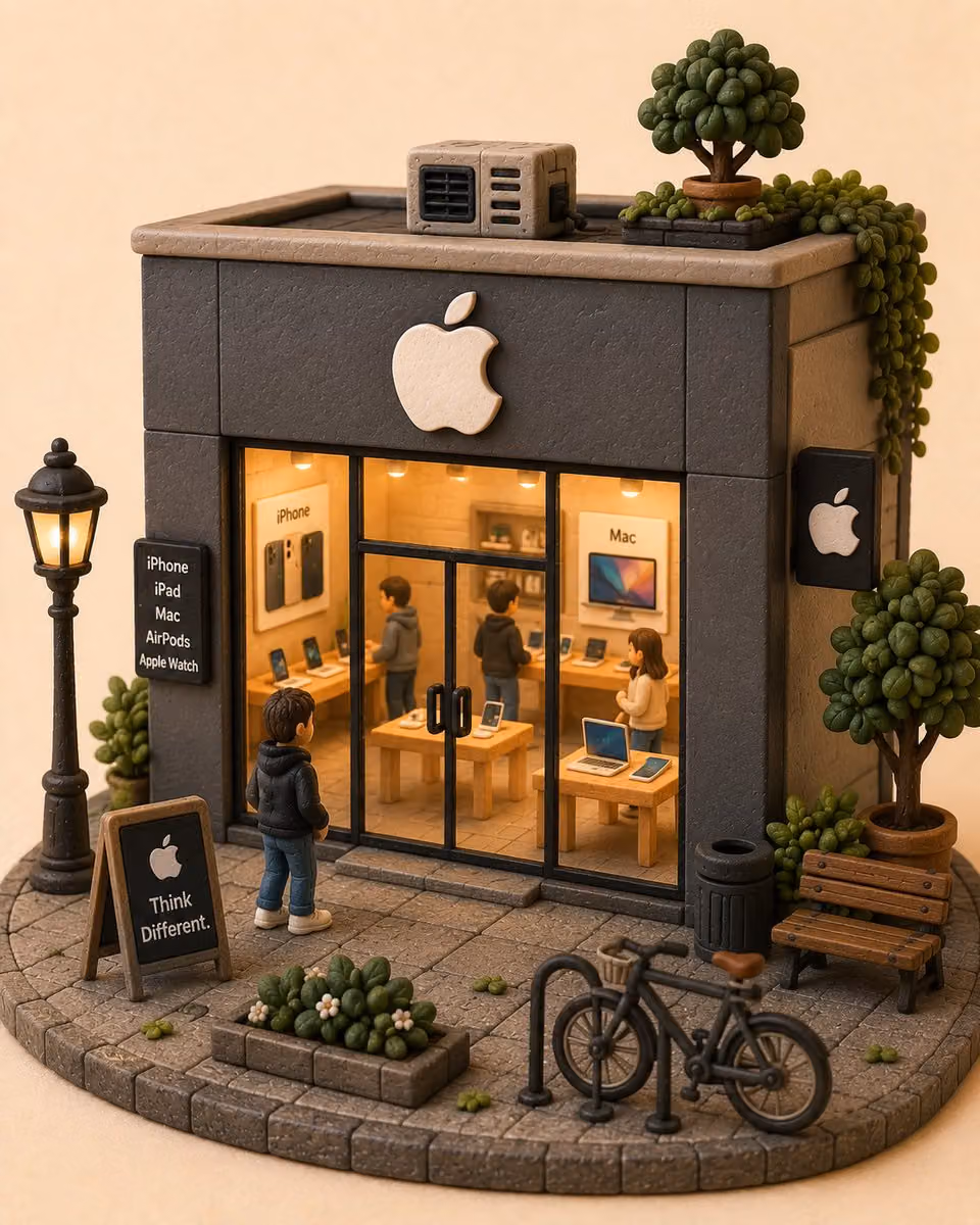 Create a charming handcrafted miniature diorama featuring [S