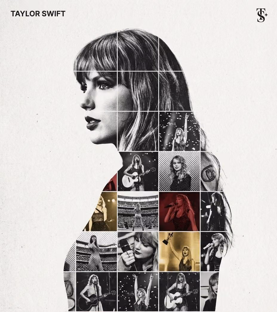 Create a refined, gallery-quality tribute poster built aroun
