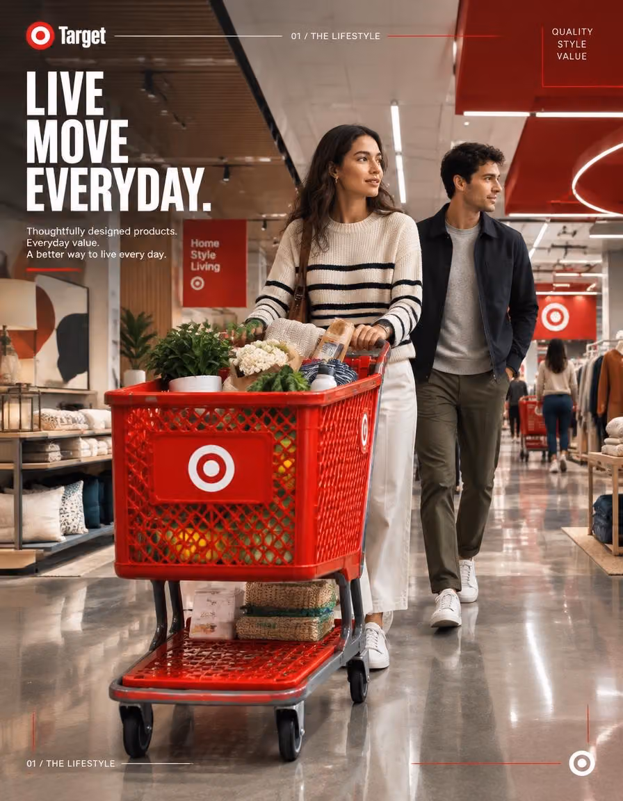 TARGET — “THE LIFESTYLE”
4:5 PREMIUM RETAIL CATALOGUE HERO
0