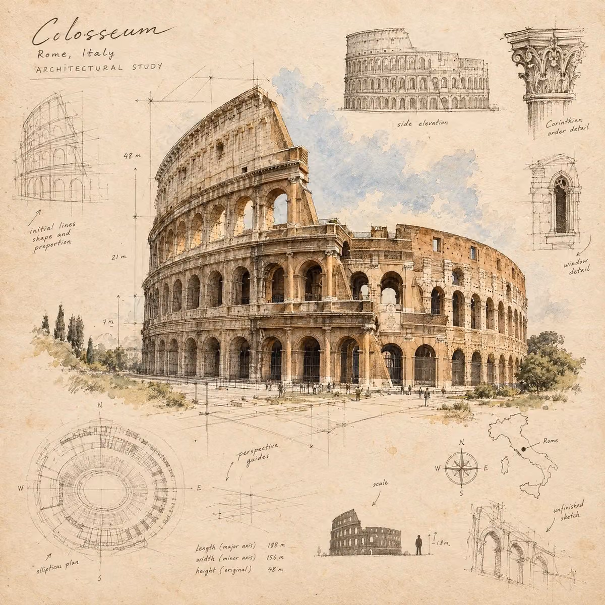 Create a stunning 4:5 vertical fine-art sketch illustration