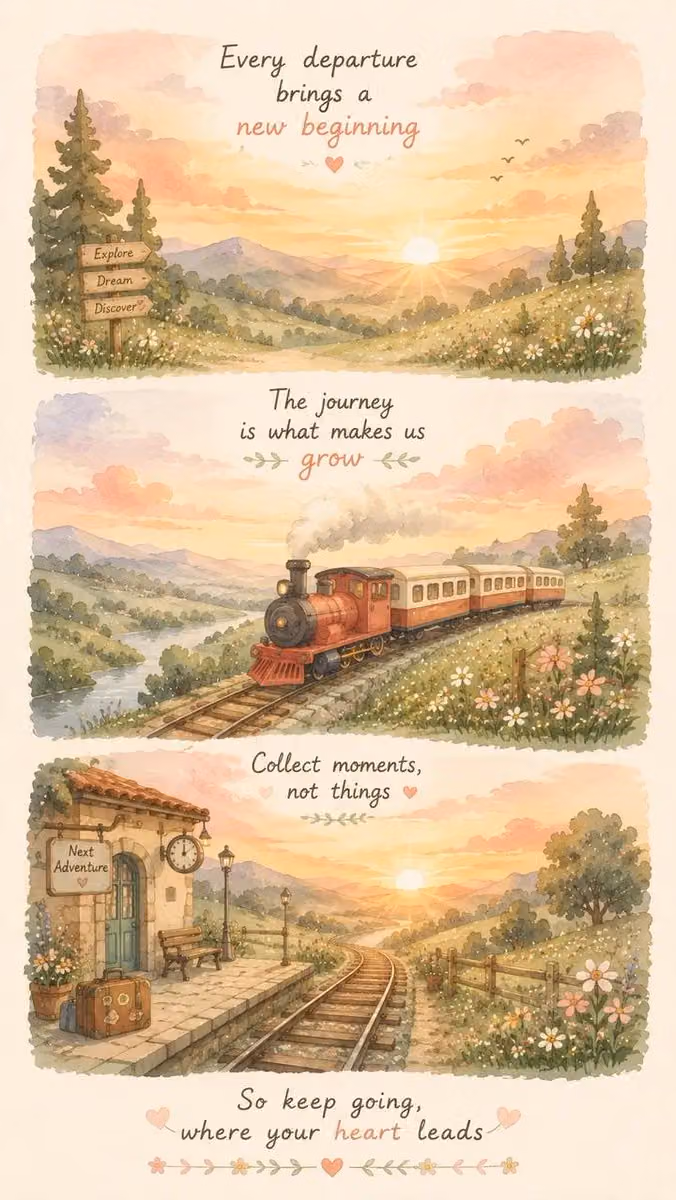 Set of 3 cozy summer seaside illustrations, gouache painting