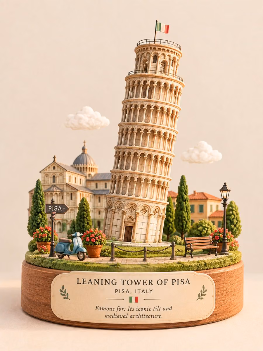 Create a premium cute miniature 3D diorama of [STRUCTURE NAM