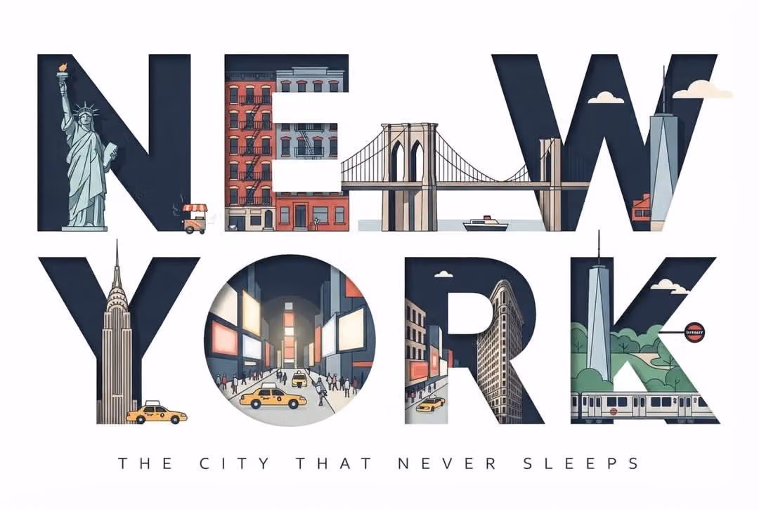 Clean, modern typographic travel poster in a 3:2 landscape f