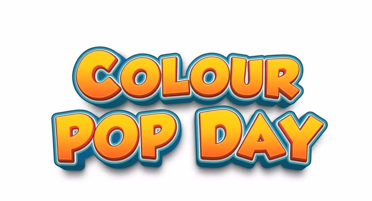 Change Text on Image to Colour Pop Day