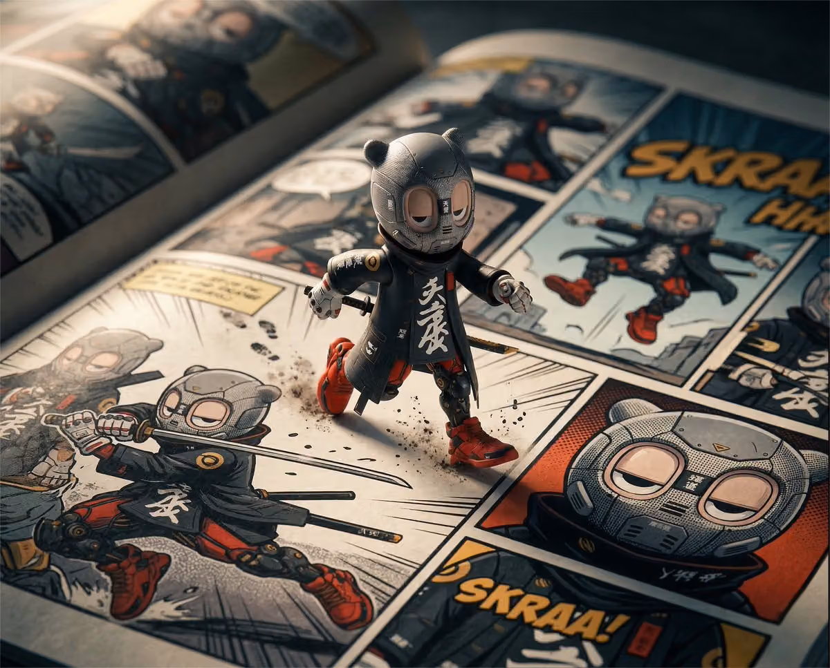 Cinematic Macro Toy Photography: Character in Comic Book