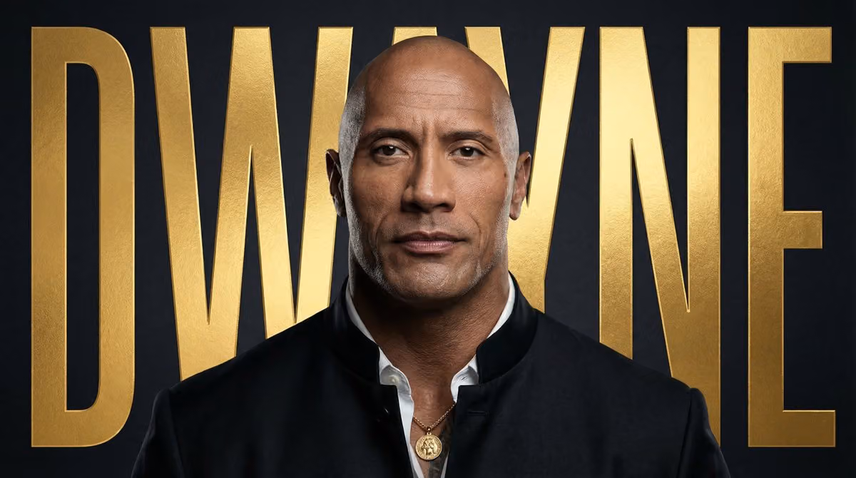Cinematic Portrait Poster with Gold Typography