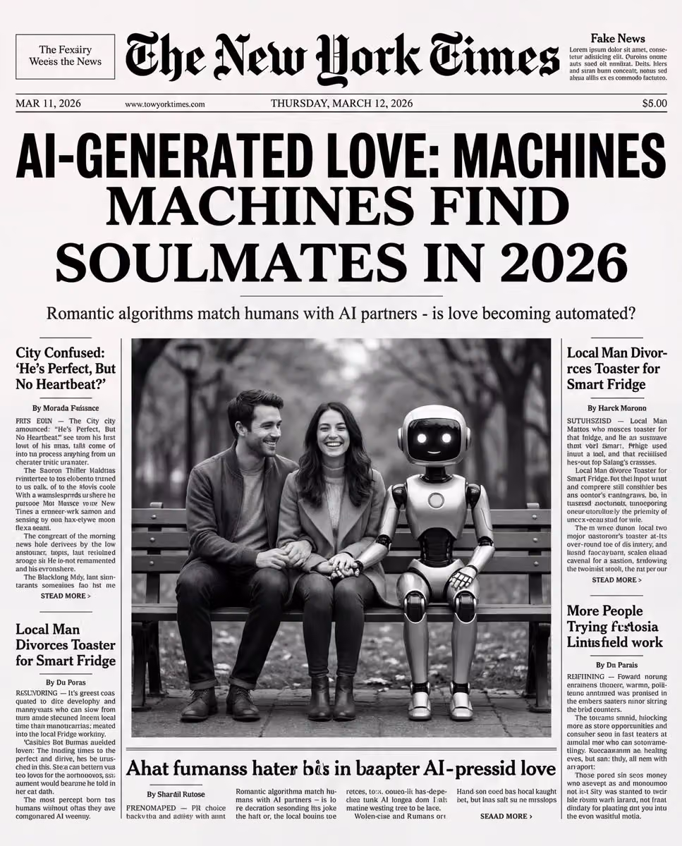 Humorous 2026 New York Times Front Pages