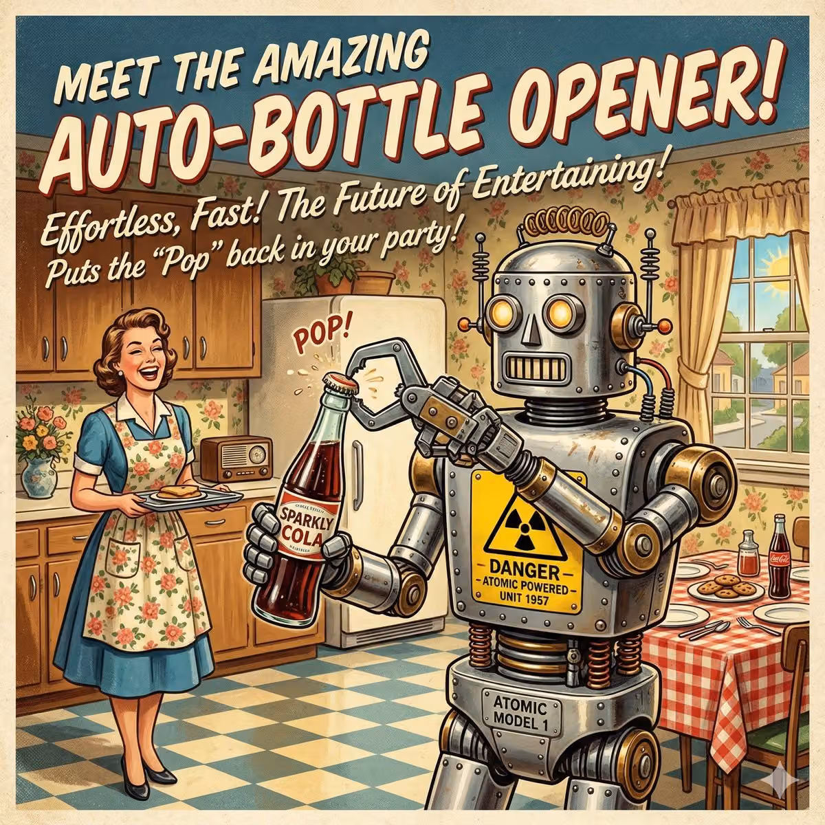 Retro Futurism Auto-Bottle Opener
