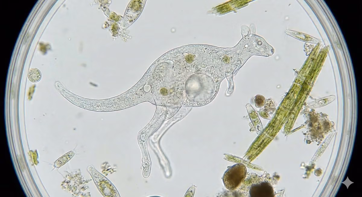 Kangaroo-Inspired Single-Celled Organism