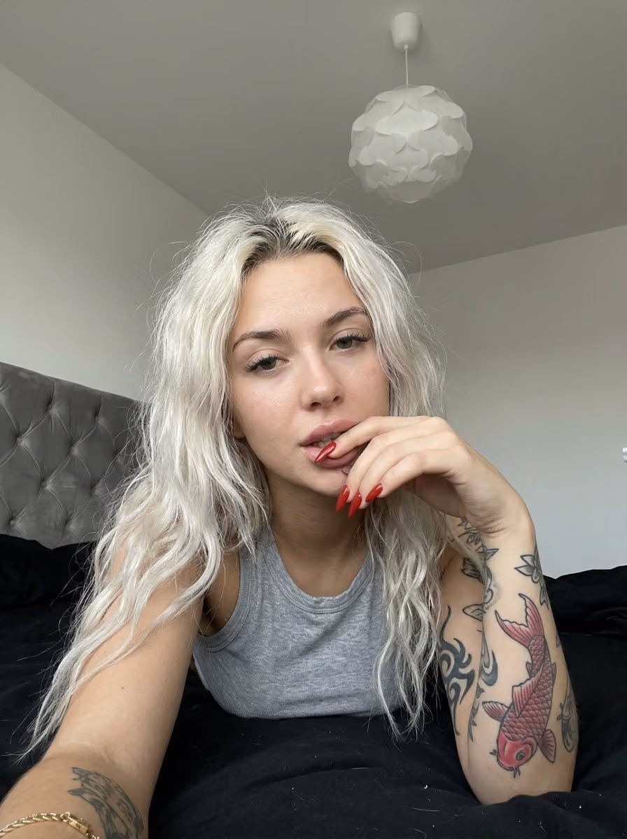 Casual Portrait of a Young Woman with Tattoos