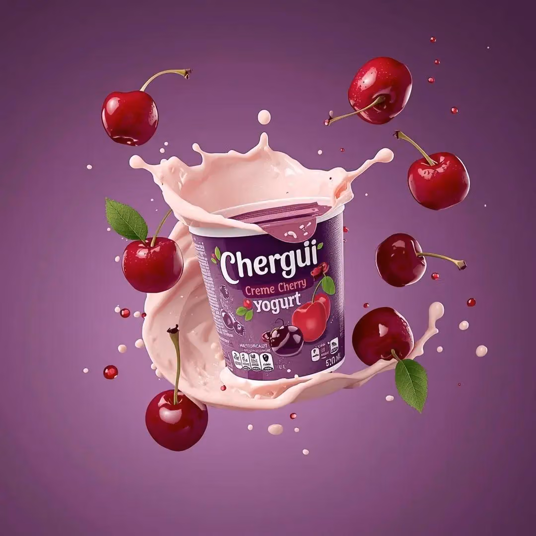 High-End Yogurt Product Photography with Milk Splash