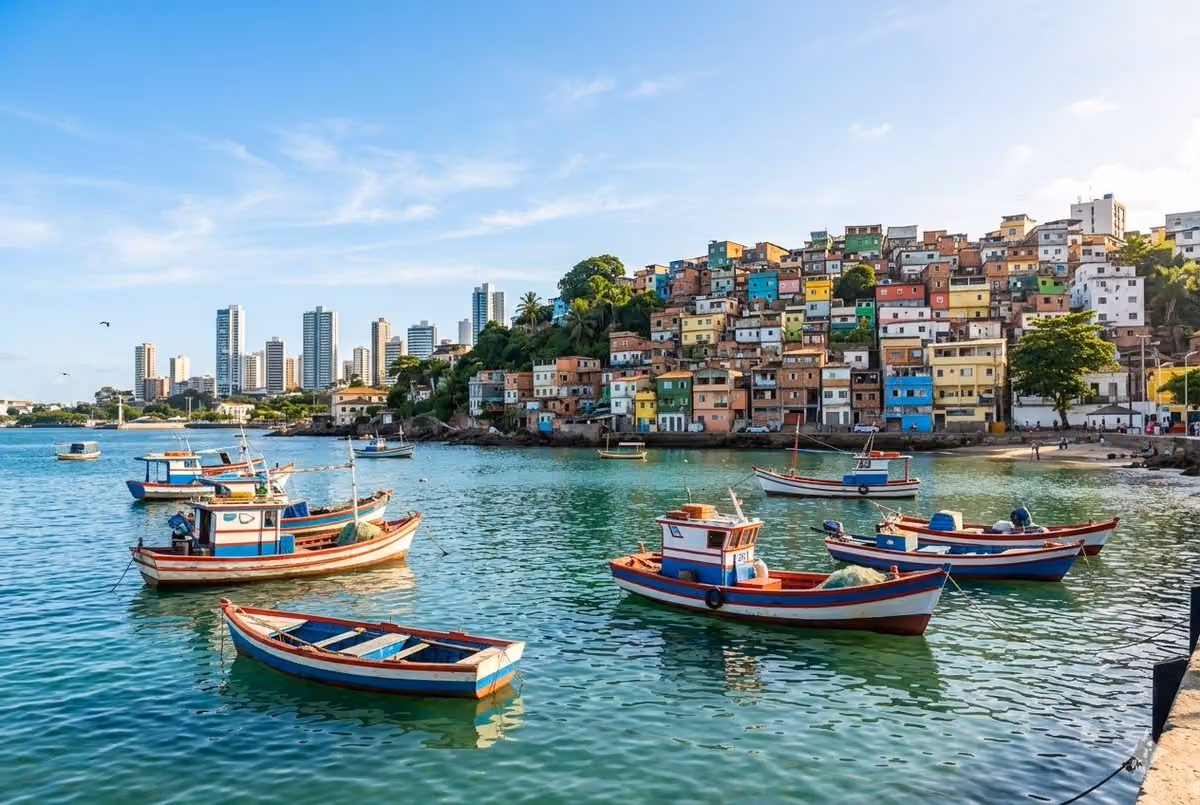 Beautiful Harbor in Salvador, Bahia, Brazil