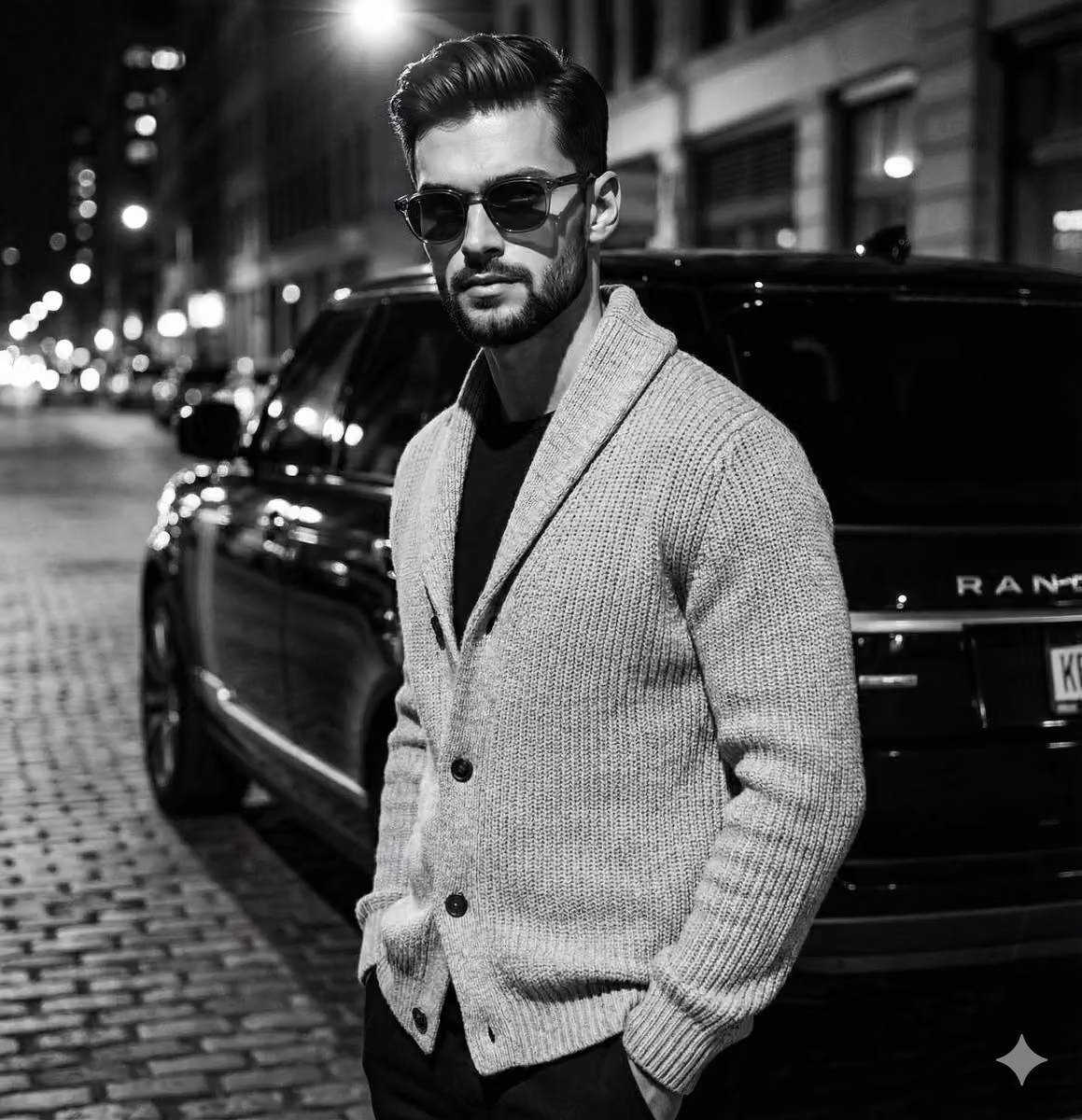 High-Contrast Black and White Fashion Editorial
