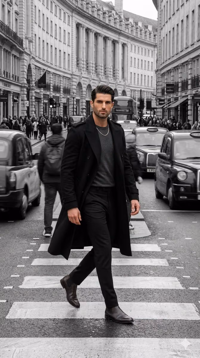 Cinematic Street Portrait of a Stylish Young Man