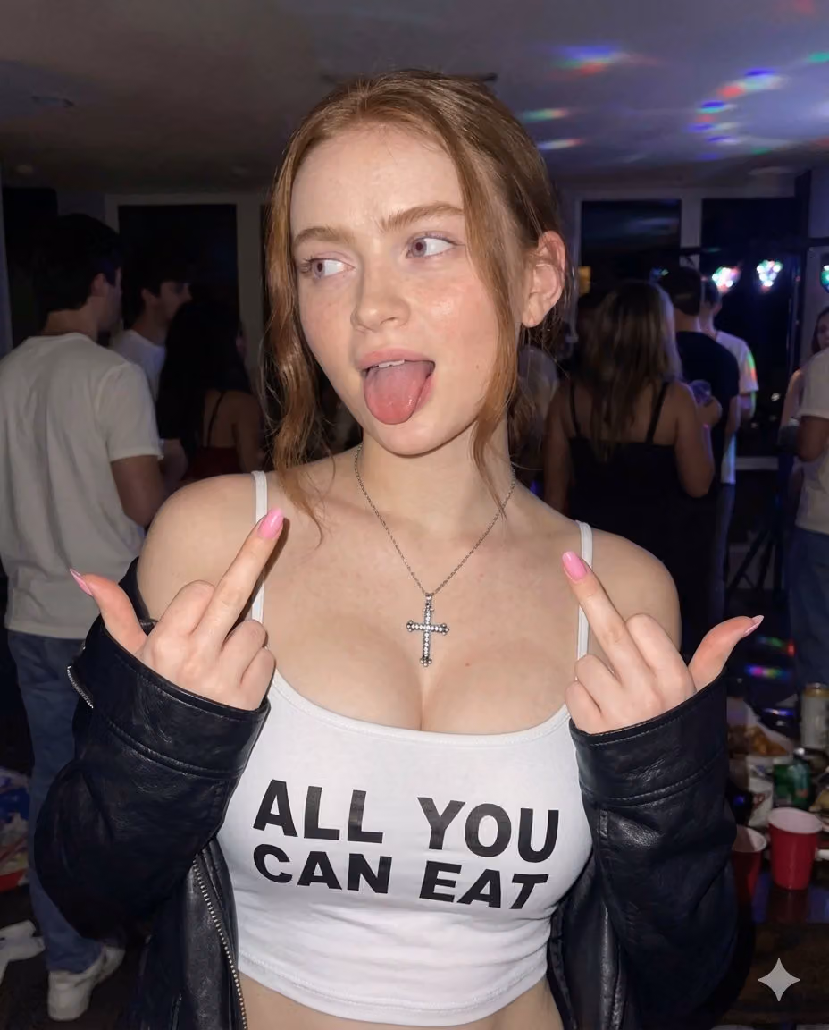 Rebellious Woman at House Party