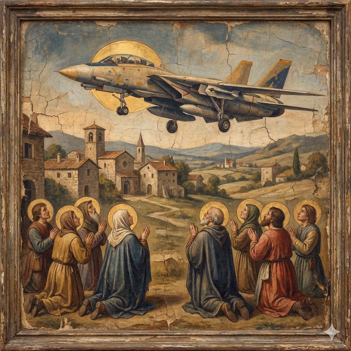 F-14D in Western Religious Painting Style