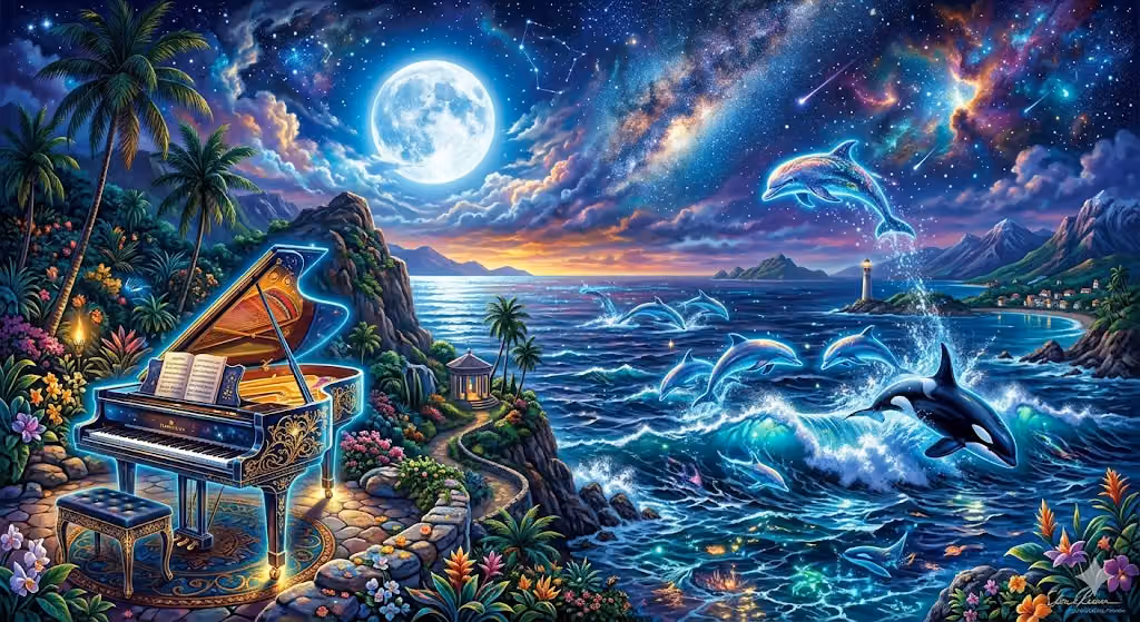 Chopin's Fantaisie-Impromptu with Dolphins and Orcas