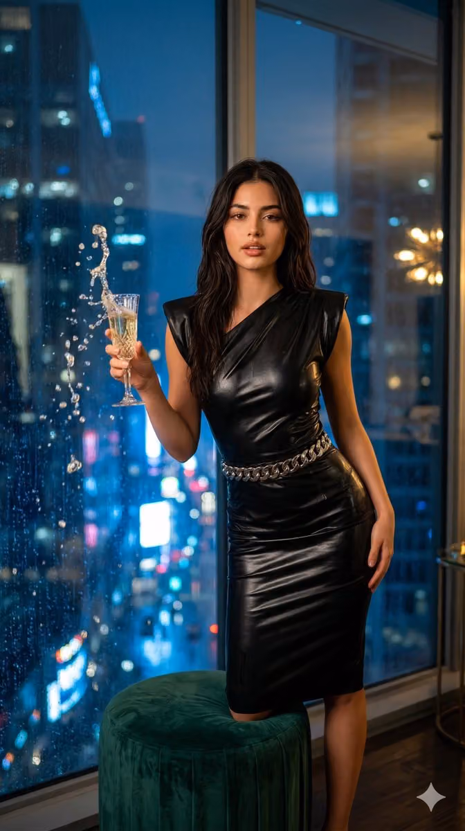 Hyper-realistic Editorial Shot in Penthouse