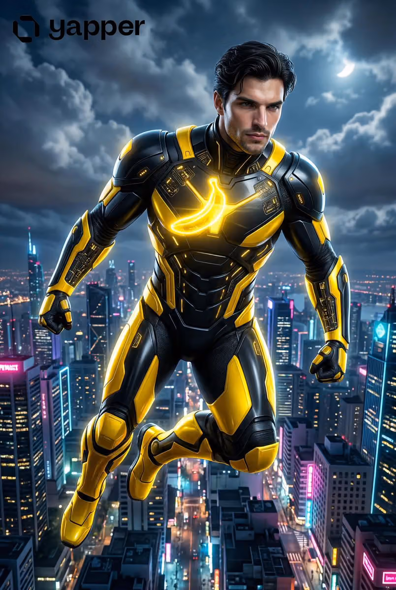 Futuristic Superhero Nano Banana