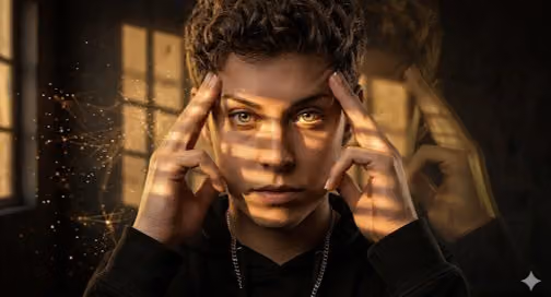 Cinematic Portrait of Man with Psychic Effects