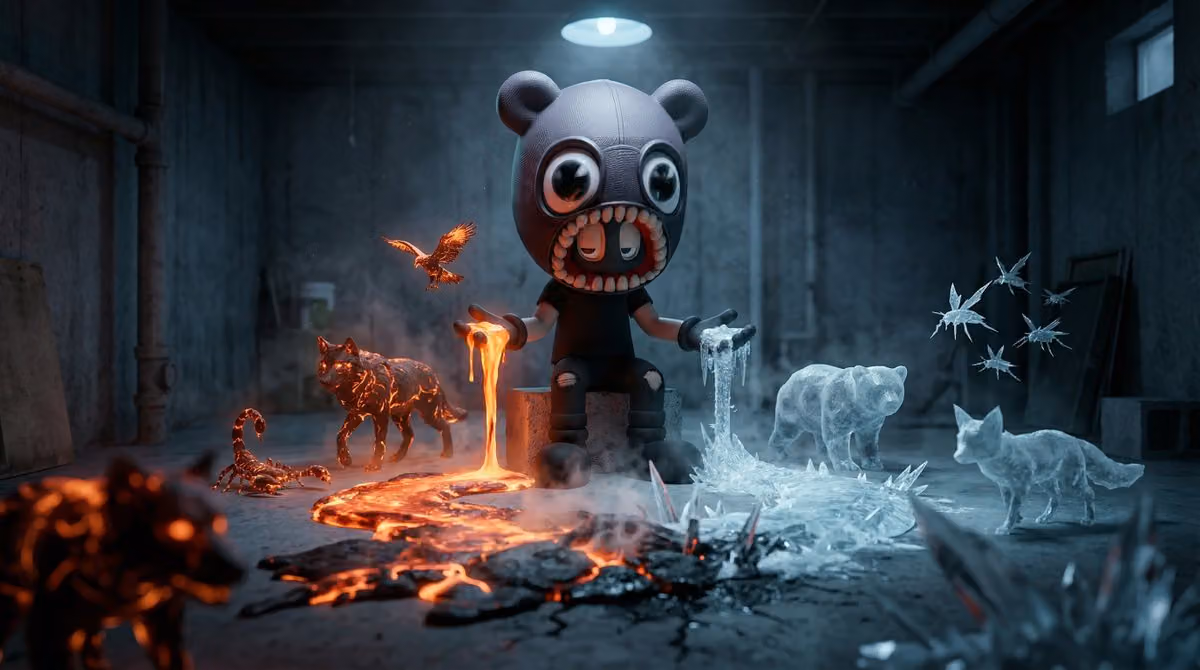 Cinematic Dark Fantasy: Elemental Birth in a Basement