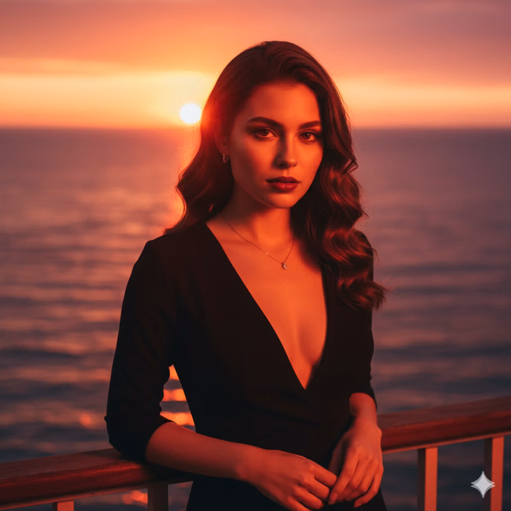 Cinematic Golden Hour Portrait of a Woman