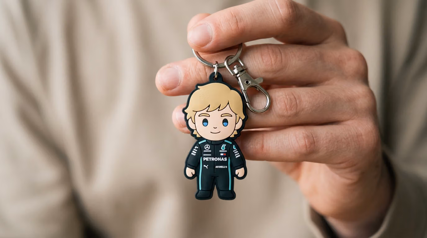 Chibi Kimi Antonelli Rubber Keychain Product Photo