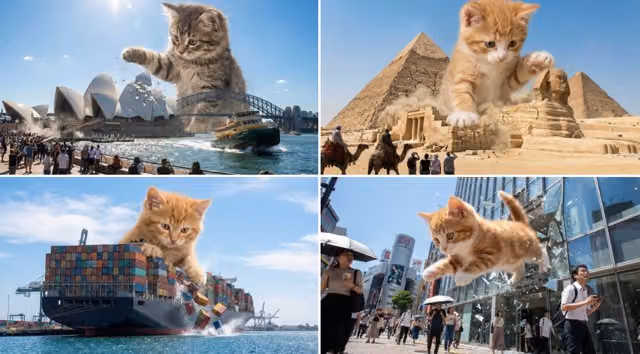 Kaiju Kitten Destroys Sydney Waterfront