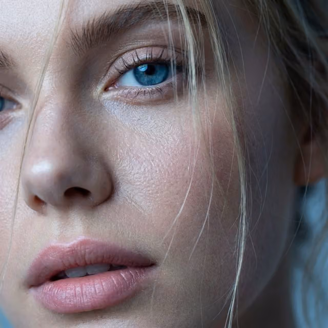 Extreme Macro Portrait with Cinematic Blue Tones