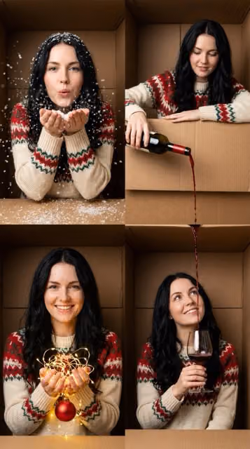 Christmas Box Challenge Photo Collage