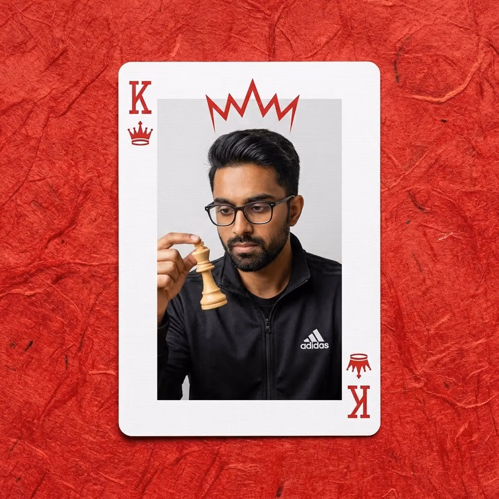 Playing Card with Custom King Portrait