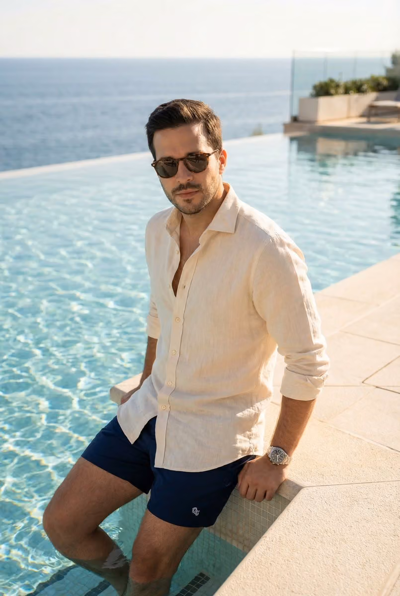 Luxurious Poolside Fashion Editorial