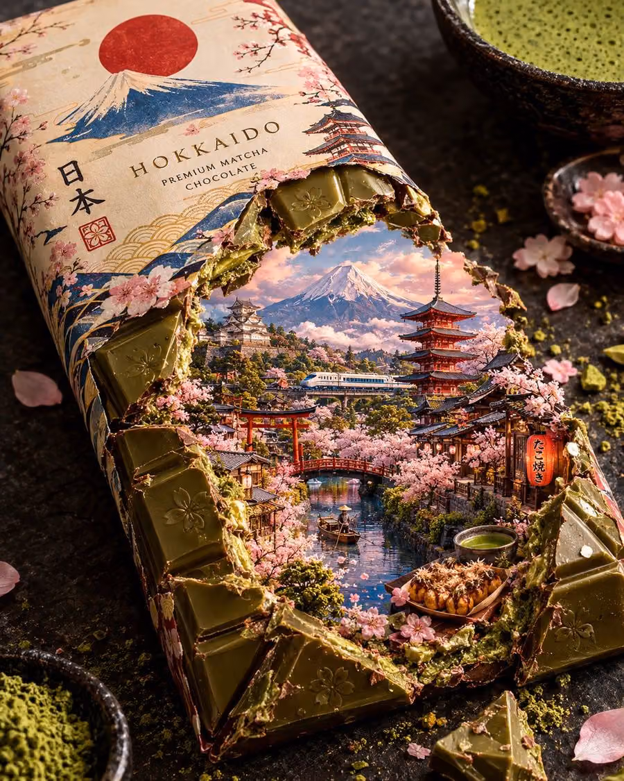 Country Chocolate Bar Art Prompt