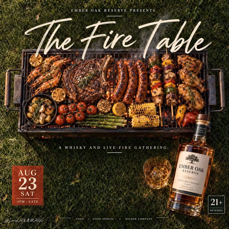 Premium Whisky Outdoor Dining Poster