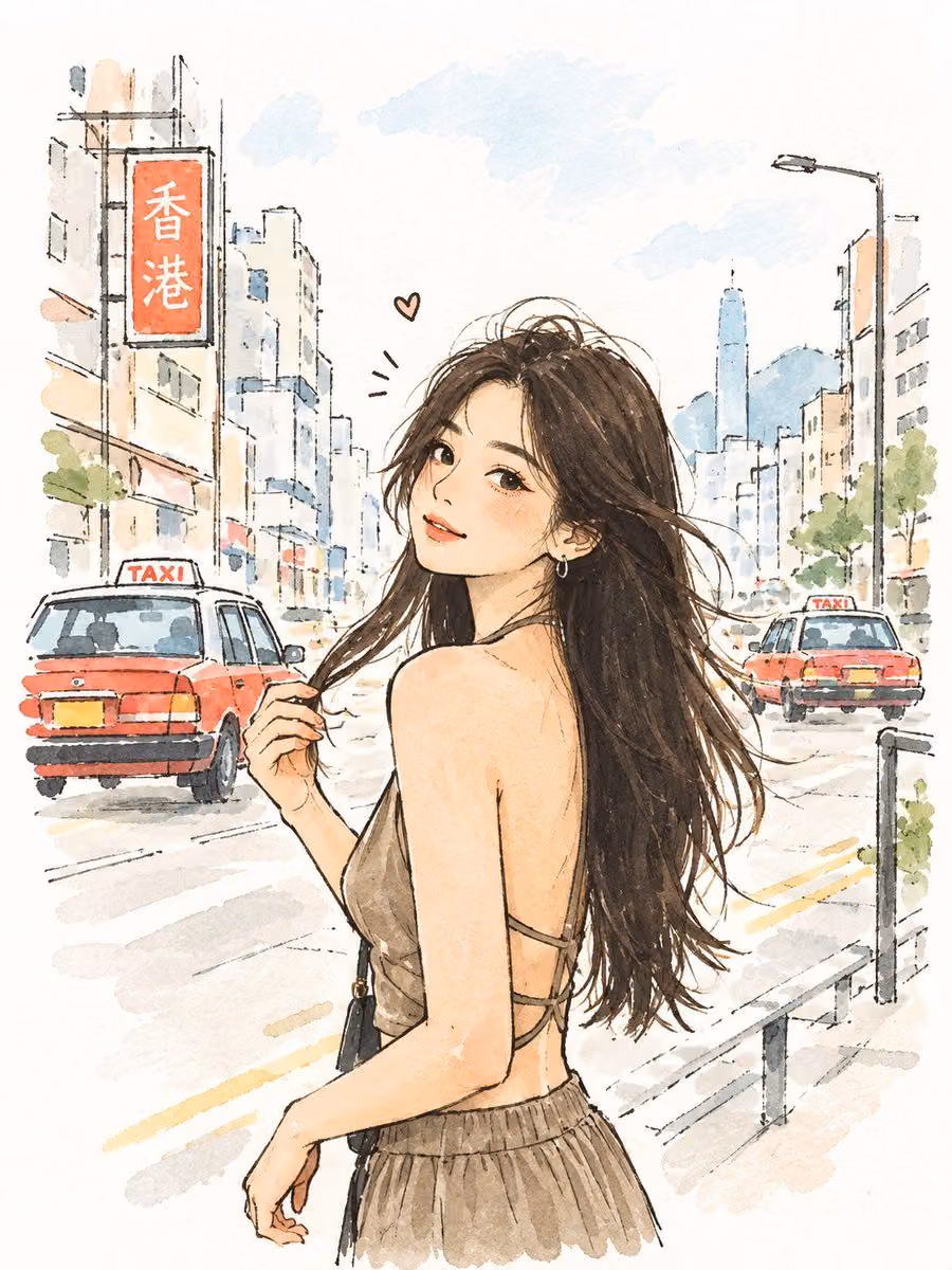 GPT Image 2 Prompt: Minimalist Doodle Street Scene