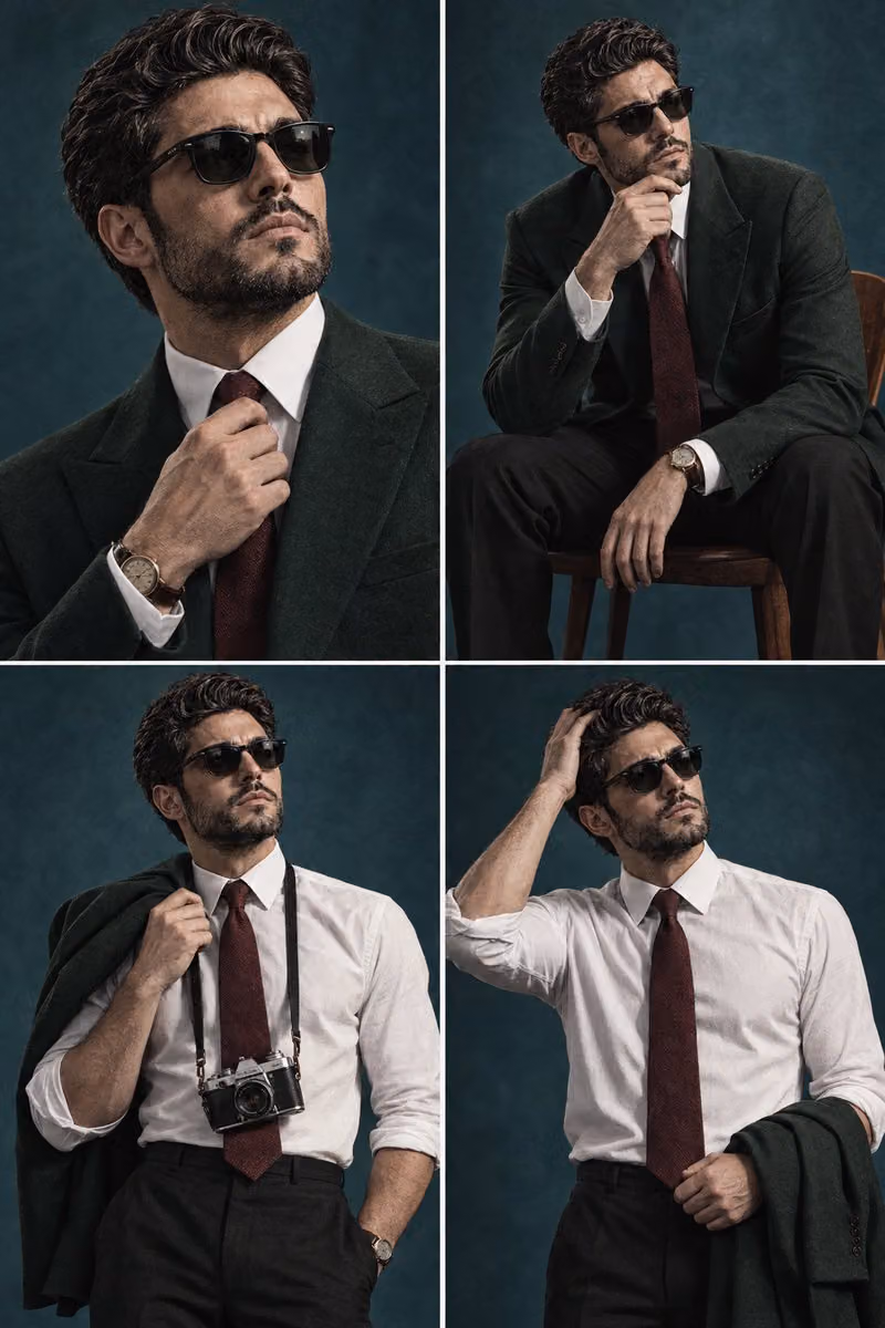 Vintage Editorial Portrait Collage
