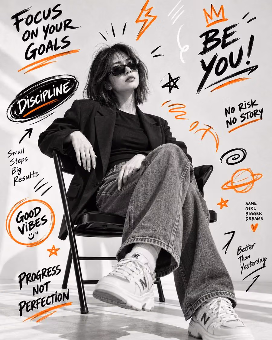 Motivational Fashion Editorial Poster Prompt