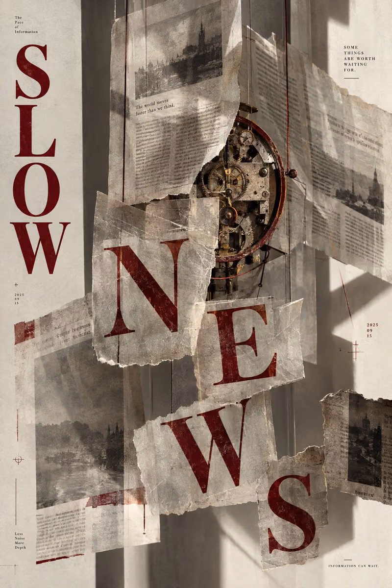 Slow News Archival Poster Prompt