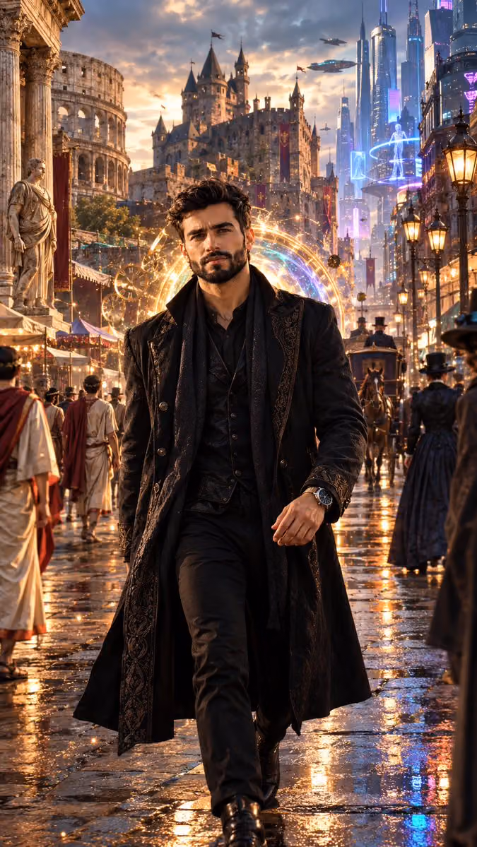 Cinematic Time-Travel City Portrait