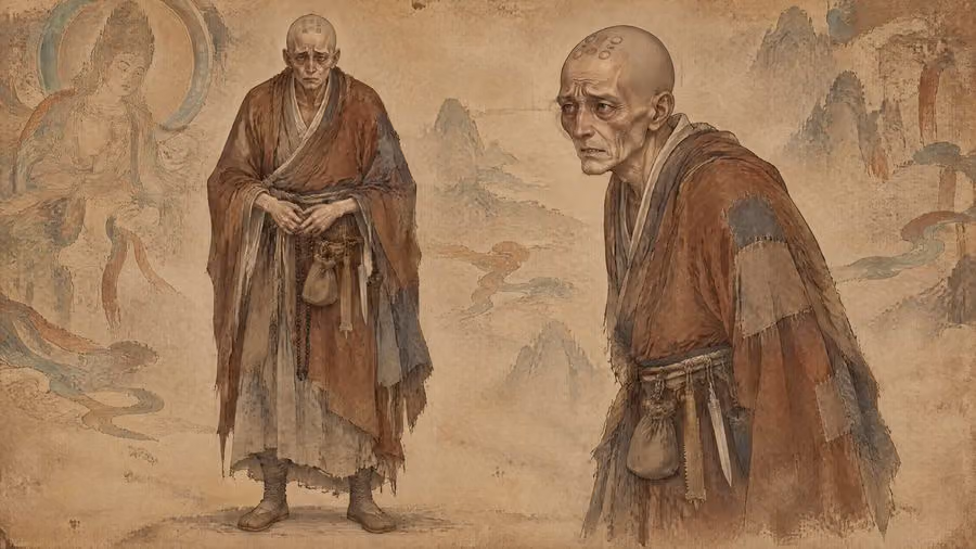 Ancient Monk Character Concept