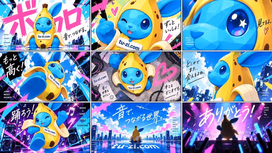 Vocaloid MV Style Character Grid