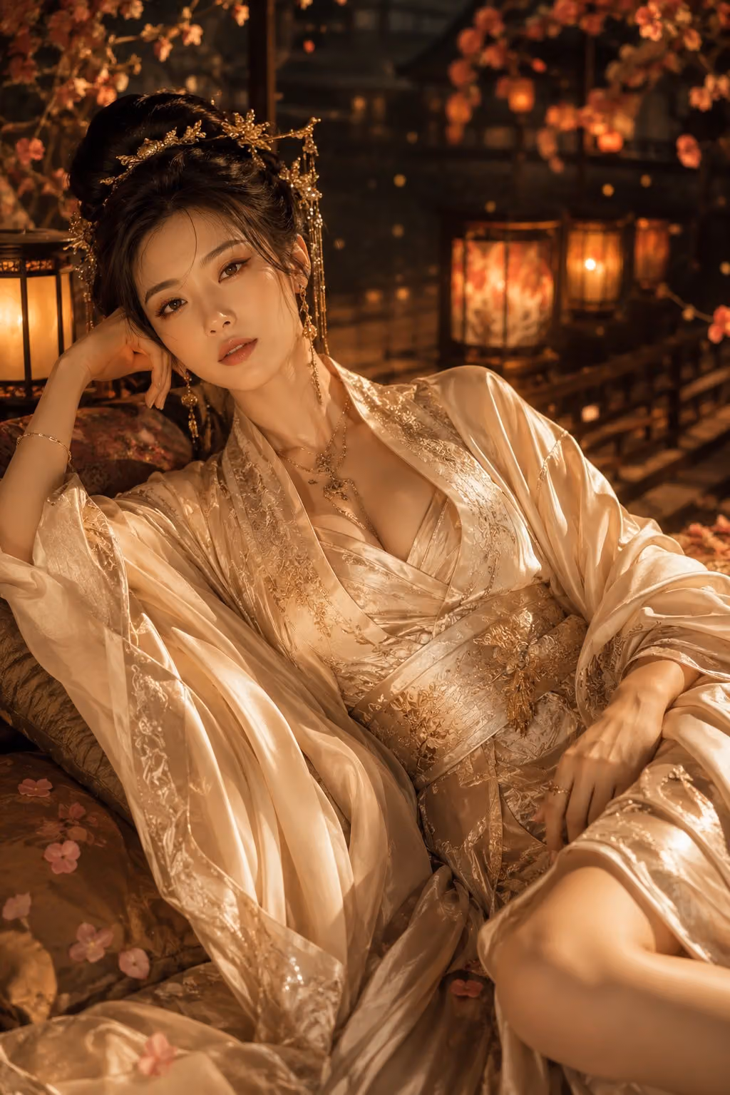 Luxury Hanfu Beauty in Cinematic Editorial Style