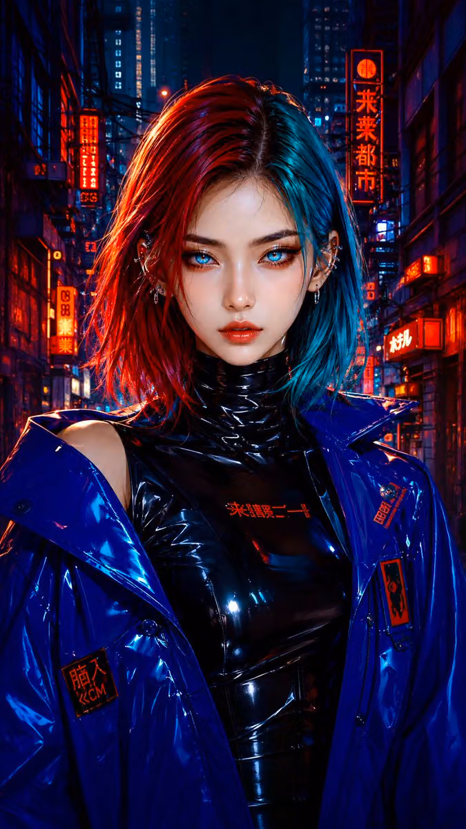 Profile / Avatar - Neon Flux Cyberpunk Portrait