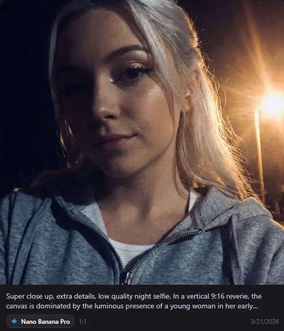Profile / Avatar - Nocturnal Beauty Night Selfie