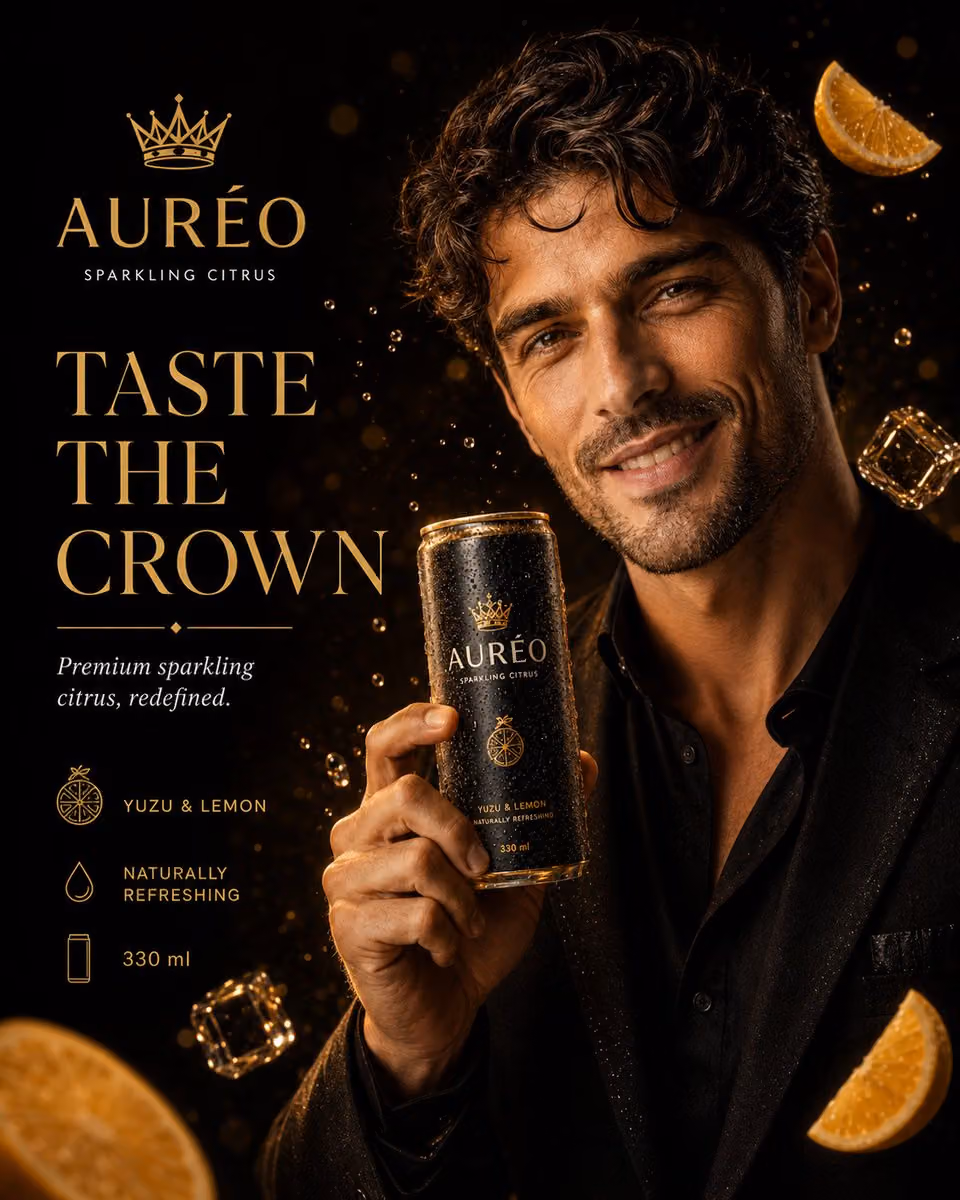 Product Marketing - Premium Beverage Ad Poster