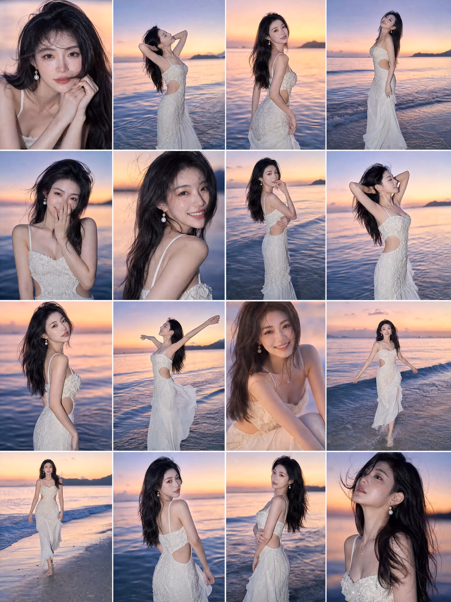Cinematic Sunset Beach Portrait Series