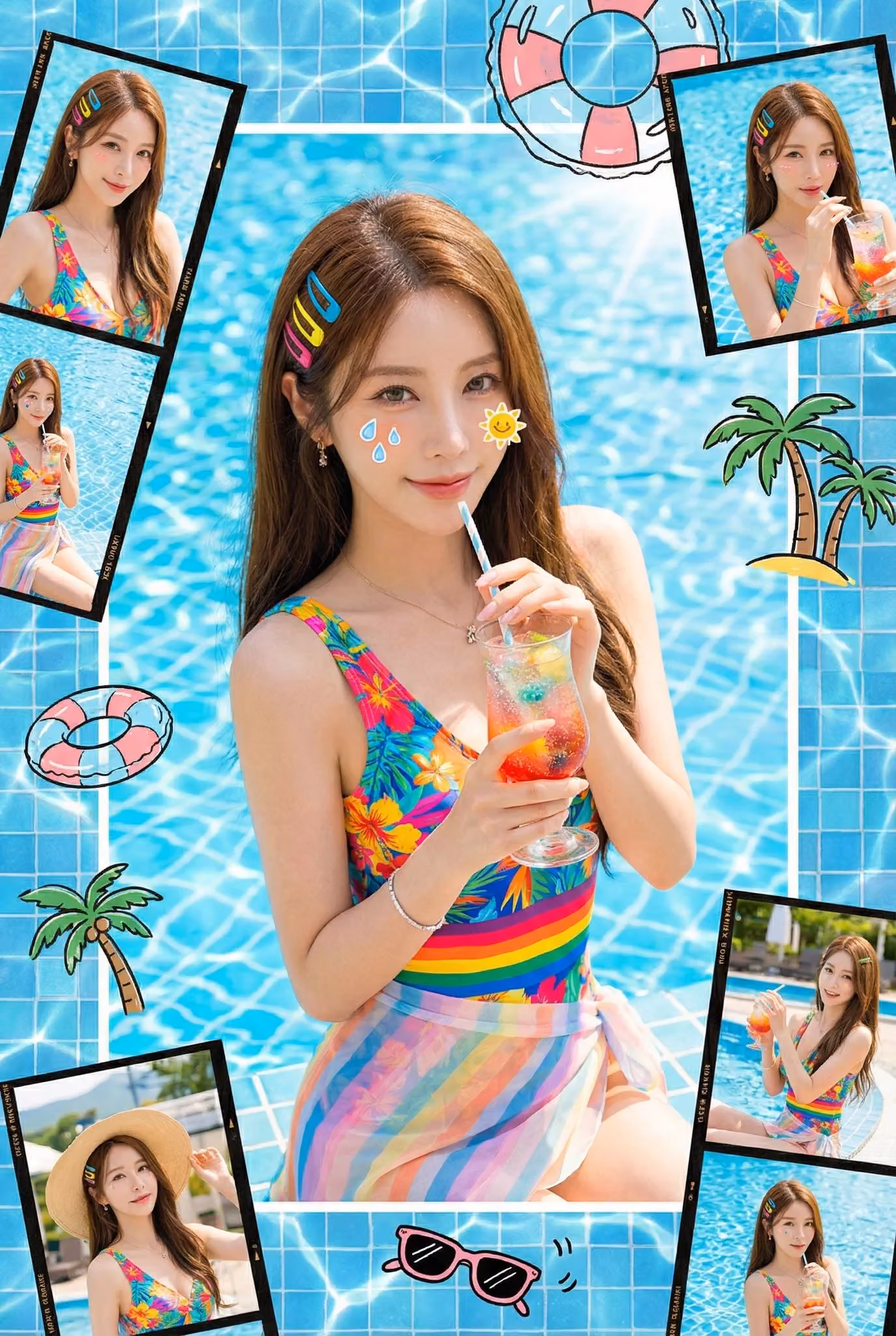 Summer Fresh Style Collage, Full of Vitality