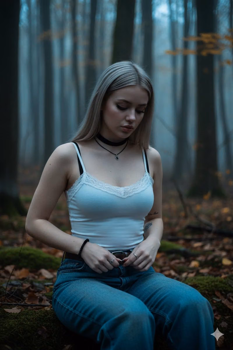 Dark Forest Girl Photography